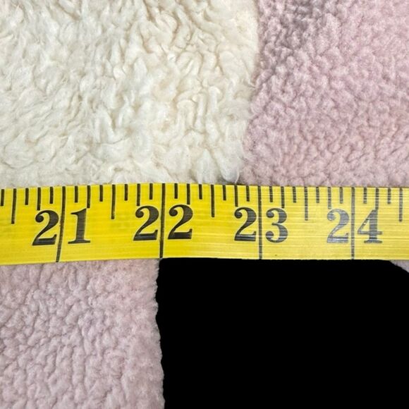 Columbia Women’s Pink & Cream Sherpa Fleece Snap Button Pullover Front Pocket - Picture 16 of 16